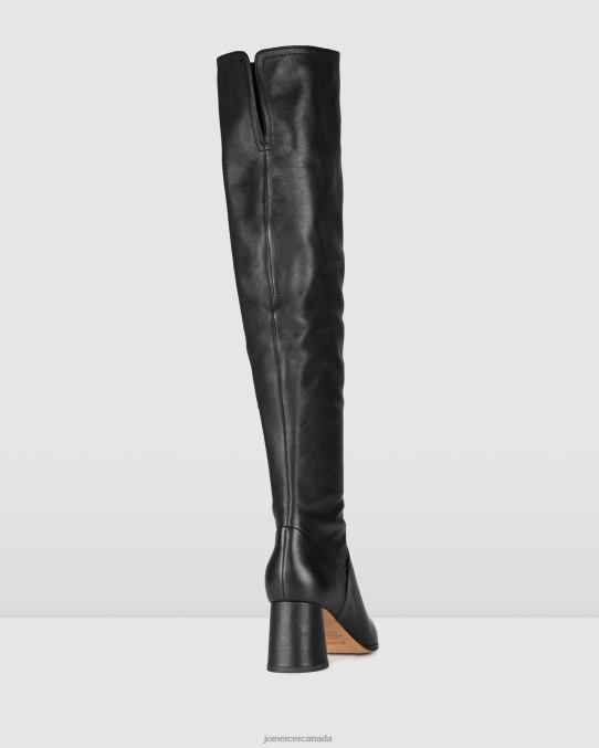 Gin over the knee boots Jo Mercer Black Leather Footwear 6D6FN393