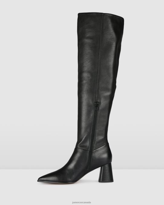 Gin over the knee boots Jo Mercer Black Leather Footwear 6D6FN393