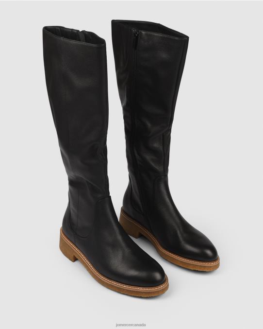 Hira knee boots Jo Mercer Black Leather Footwear 6D6FN387