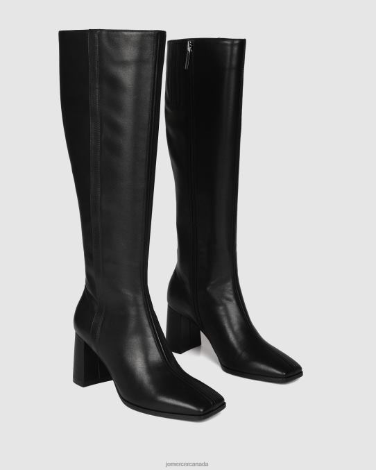Nellie knee boots Jo Mercer Black Leather Footwear 6D6FN384