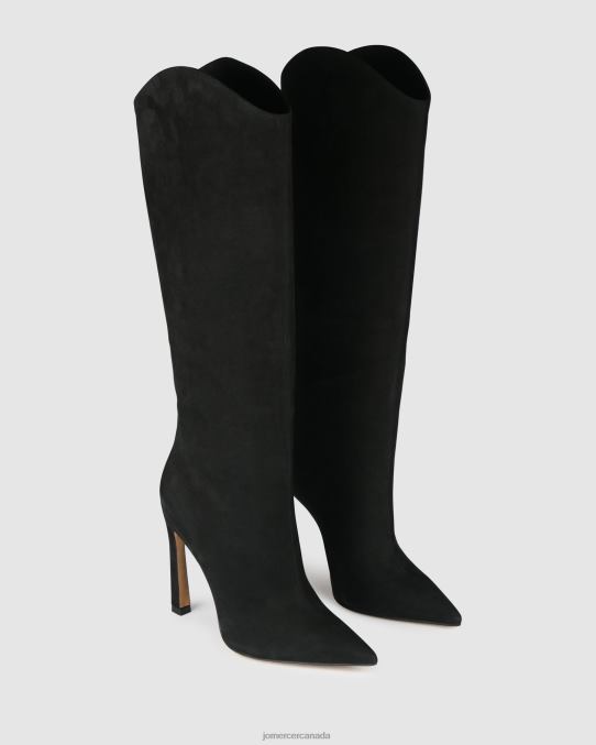 Riviera knee boots Jo Mercer Black Nubuck Footwear 6D6FN379