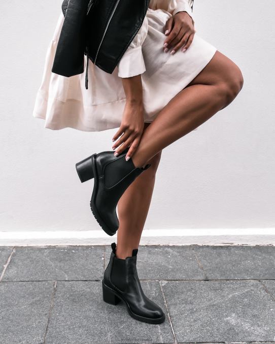 Ayla mid ankle boots Jo Mercer Black Leather Footwear 6D6FN324