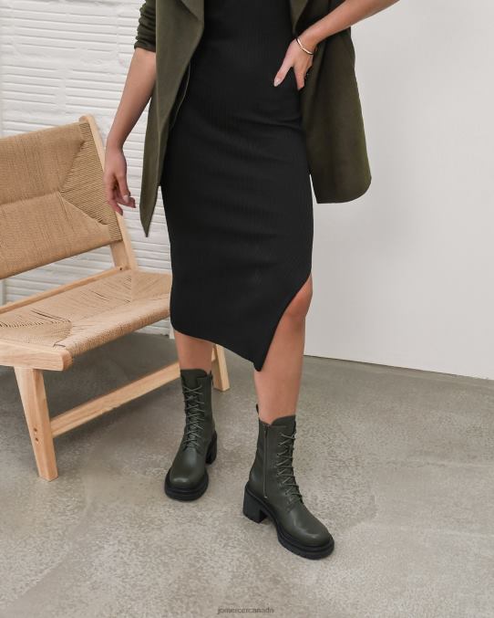 Bakura mid ankle boots Jo Mercer Olive Green Leather Footwear 6D6FN365