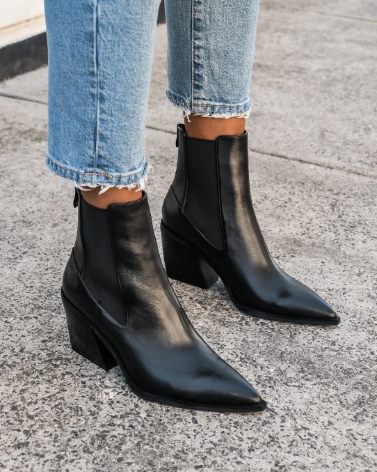 Feist mid ankle boots Jo Mercer Black Leather Footwear 6D6FN334