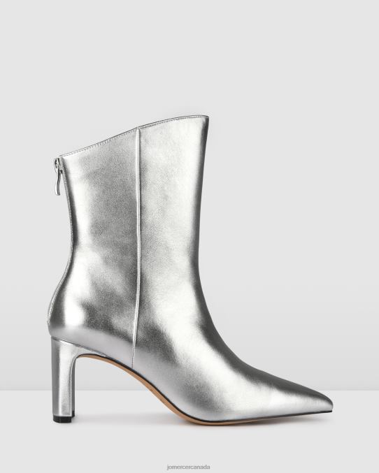 Pepper calf boots Jo Mercer Silver Leather Footwear 6D6FN376