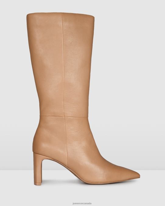 Pixie calf boots Jo Mercer Beige Leather Footwear 6D6FN381