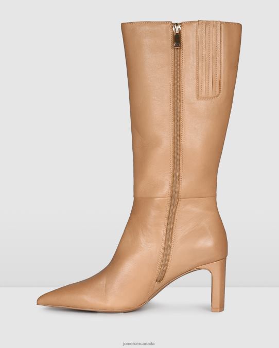 Pixie calf boots Jo Mercer Beige Leather Footwear 6D6FN381