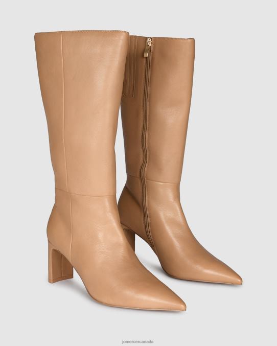 Pixie calf boots Jo Mercer Beige Leather Footwear 6D6FN381