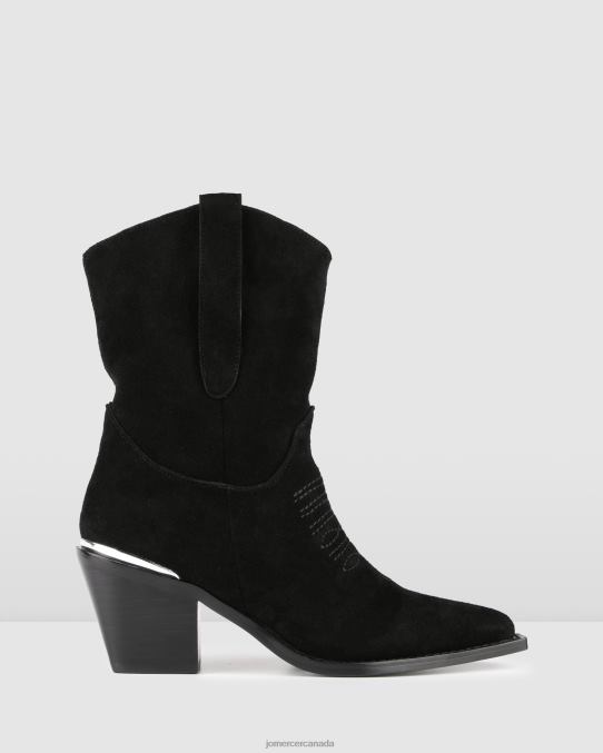 Western calf boots Jo Mercer Black Suede Footwear 6D6FN377