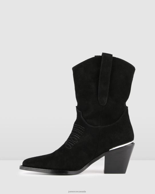Western calf boots Jo Mercer Black Suede Footwear 6D6FN377