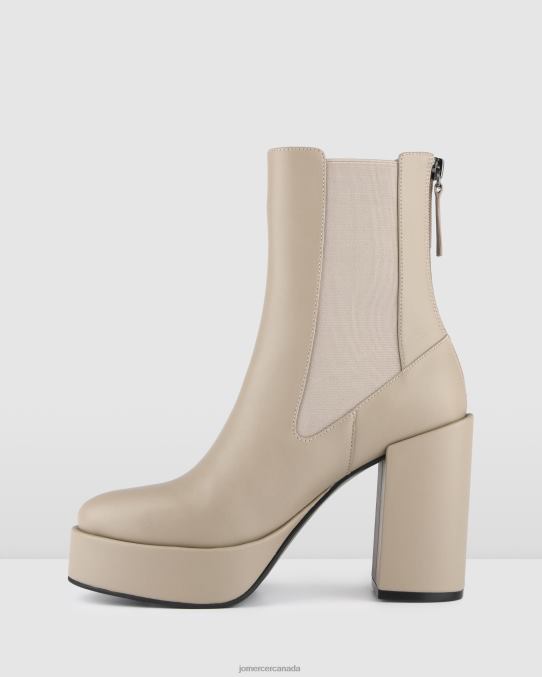 Emma high platform ankle boots Jo Mercer Taupe Leather Footwear 6D6FN147
