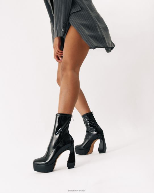 Park platform high ankle boots Jo Mercer Black Patent Footwear 6D6FN148