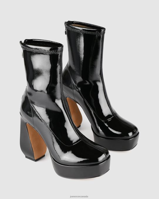 Park platform high ankle boots Jo Mercer Black Patent Footwear 6D6FN148