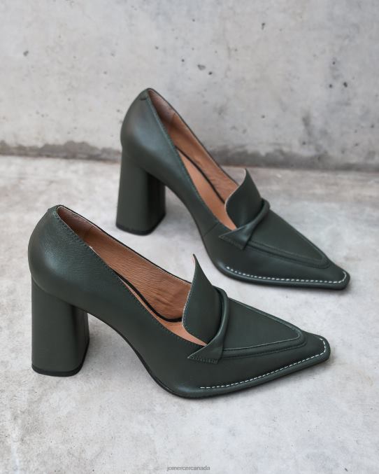 Covet high heels Jo Mercer Olive Green Leather Footwear 6D6FN80