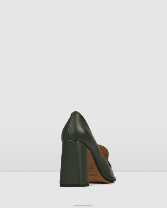 Covet high heels Jo Mercer Olive Green Leather Footwear 6D6FN80