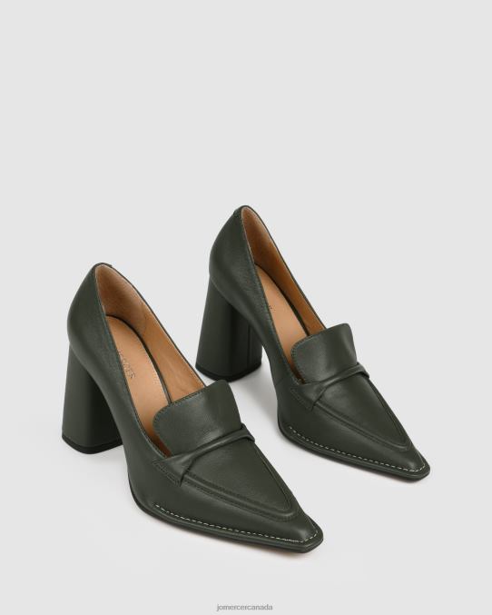 Covet high heels Jo Mercer Olive Green Leather Footwear 6D6FN80