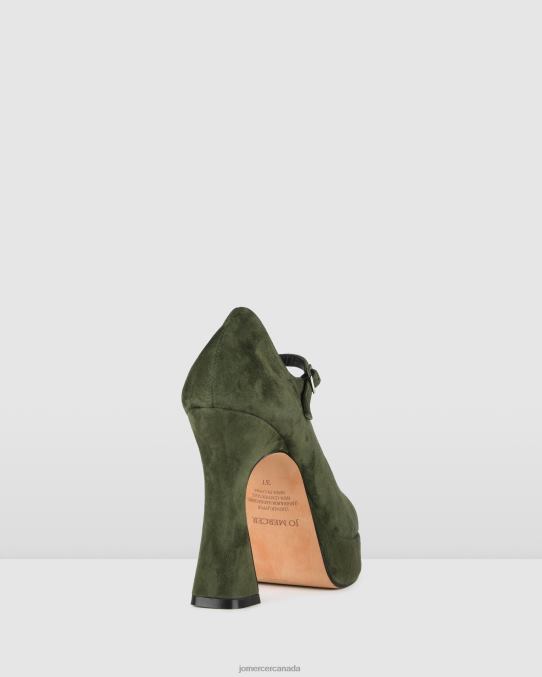 Ravina platform high heels Jo Mercer Forest Green Suede Footwear 6D6FN96