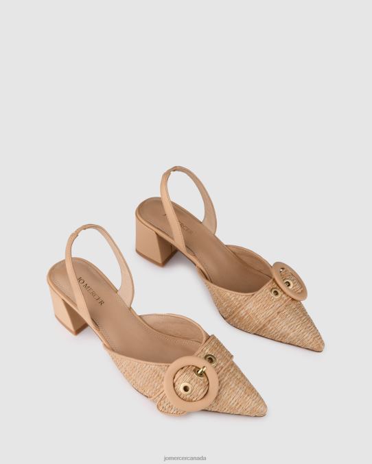 Chelsea low heels Jo Mercer Natural Raffia Footwear 6D6FN14