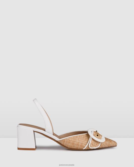 Chelsea low heels Jo Mercer White Raffia Footwear 6D6FN13