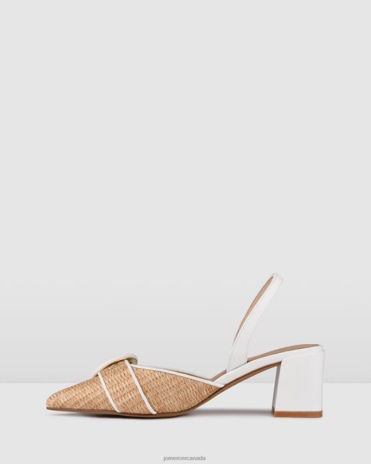 Chelsea low heels Jo Mercer White Raffia Footwear 6D6FN13