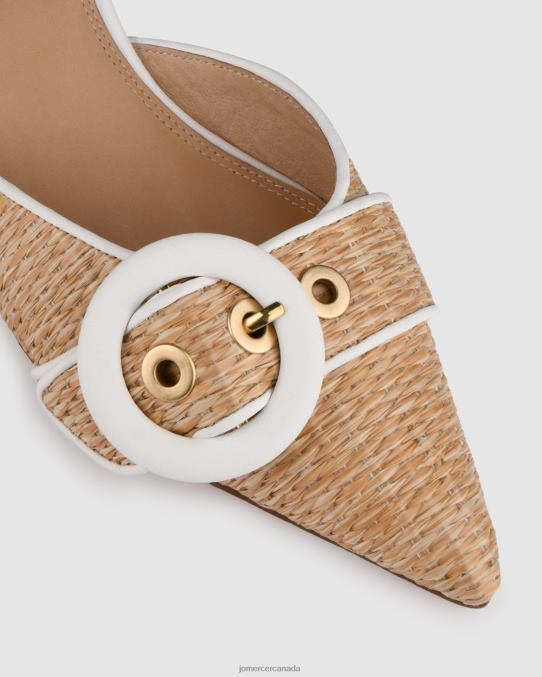 Chelsea low heels Jo Mercer White Raffia Footwear 6D6FN13