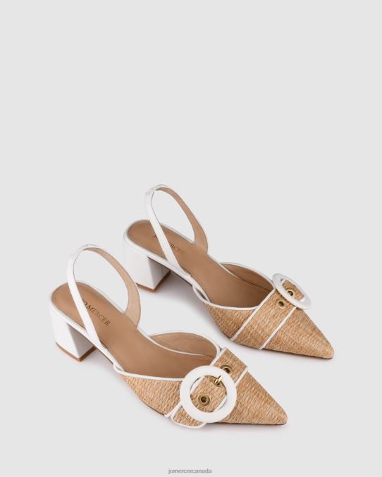 Chelsea low heels Jo Mercer White Raffia Footwear 6D6FN13