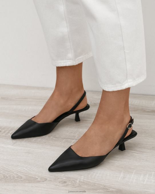 Madison low heels Jo Mercer Black Leather Footwear 6D6FN11