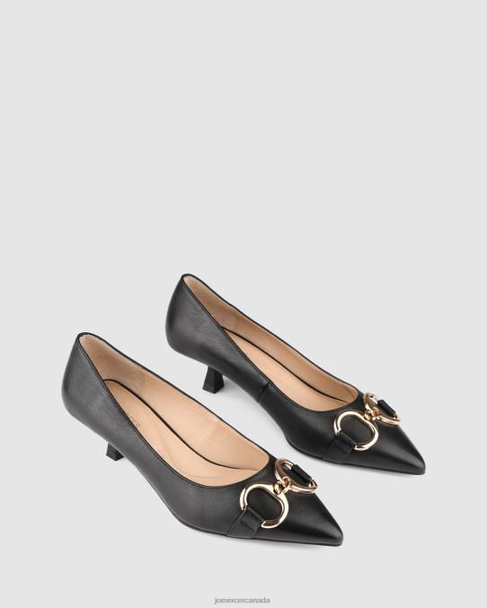 Melody low heels Jo Mercer Black Leather Footwear 6D6FN9