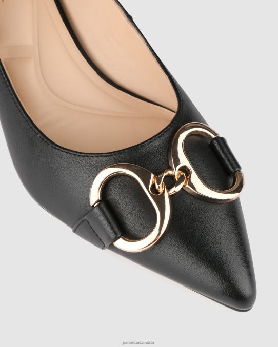 Melody low heels Jo Mercer Black Leather Footwear 6D6FN9