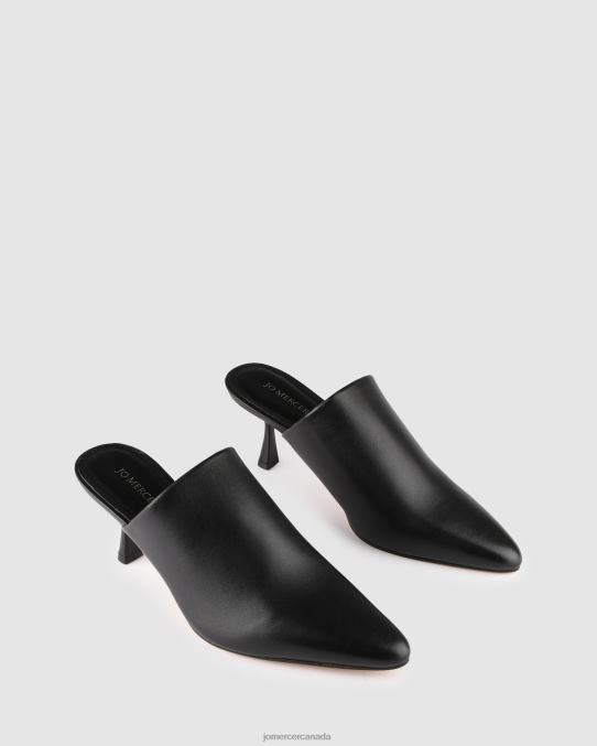 Elzie mid heels Jo Mercer Black Leather Footwear 6D6FN19
