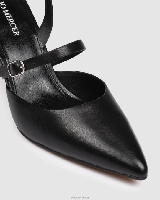Karina mid heels Jo Mercer Black Leather Footwear 6D6FN28