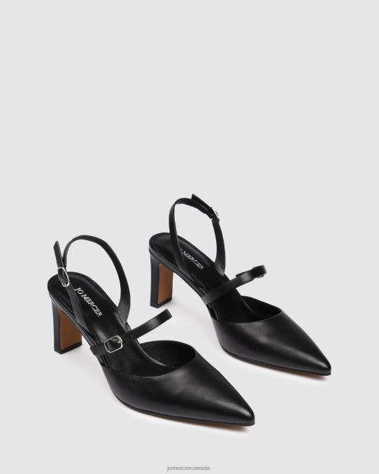 Karina mid heels Jo Mercer Black Leather Footwear 6D6FN28