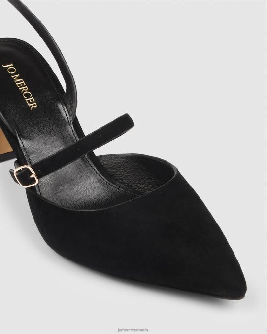 Karina mid heels Jo Mercer Black Suede Footwear 6D6FN27