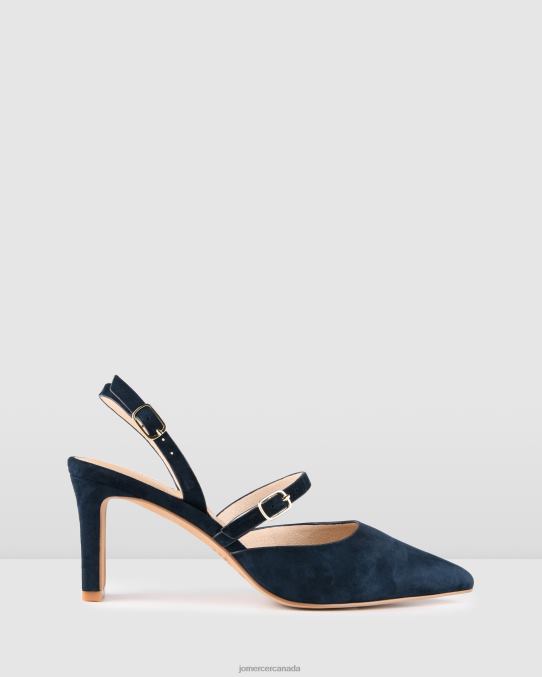 Karina mid heels Jo Mercer Navy Suede Footwear 6D6FN29