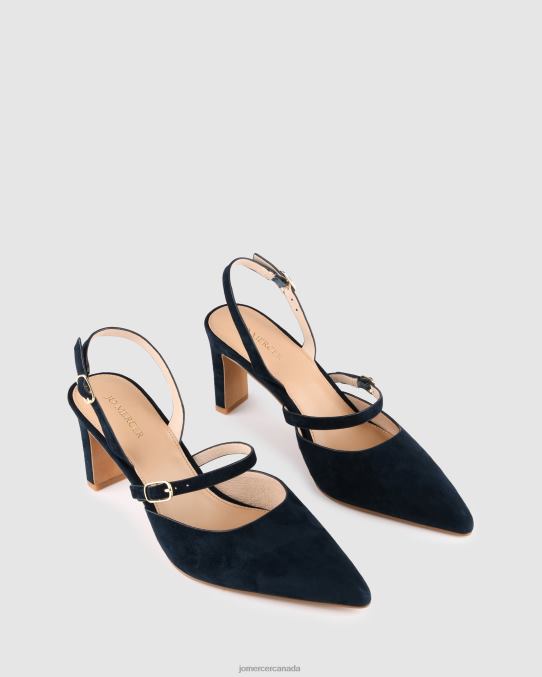 Karina mid heels Jo Mercer Navy Suede Footwear 6D6FN29