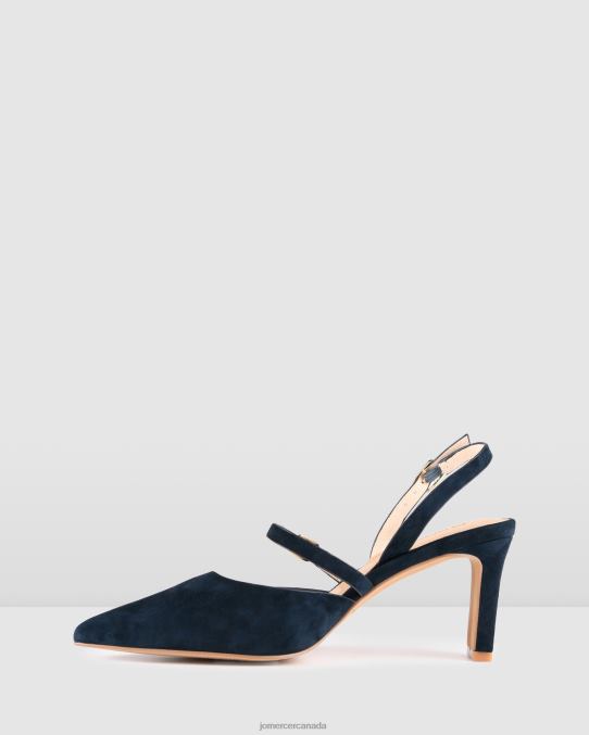 Karina mid heels Jo Mercer Navy Suede Footwear 6D6FN29
