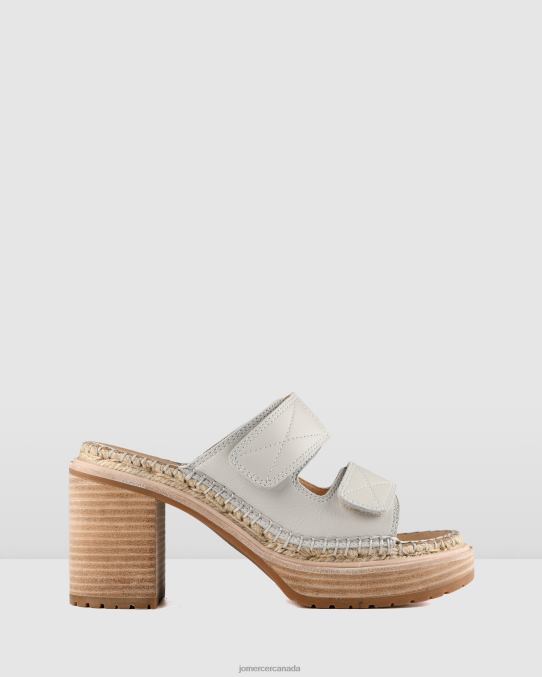 Kruze mid block heel espadrilles Jo Mercer Bone Leather Footwear 6D6FN49