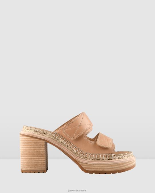 Kruze mid block heel espadrilles Jo Mercer Natural Leather Footwear 6D6FN48