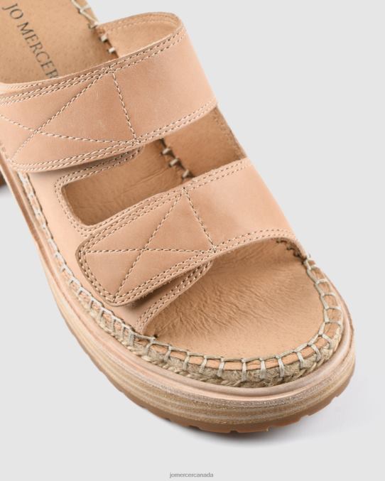 Kruze mid block heel espadrilles Jo Mercer Natural Leather Footwear 6D6FN48