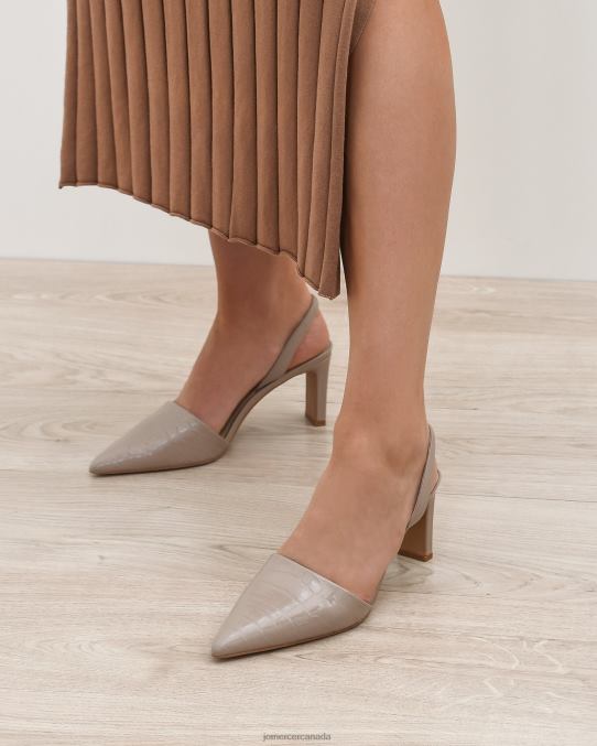 Kyra mid heels Jo Mercer Beige Leather Footwear 6D6FN24
