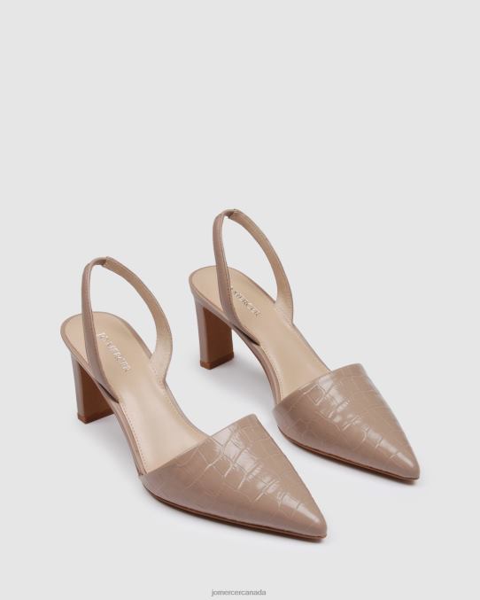 Kyra mid heels Jo Mercer Beige Leather Footwear 6D6FN24