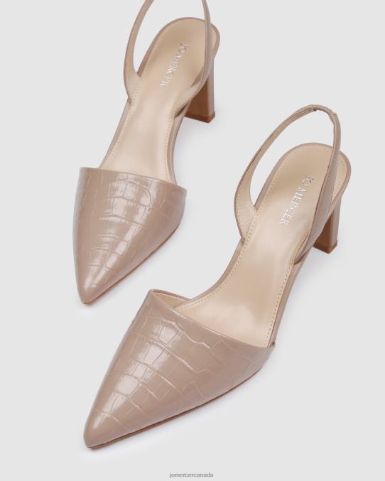 Kyra mid heels Jo Mercer Beige Leather Footwear 6D6FN24