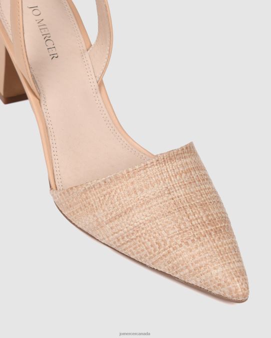 Kyra mid heels Jo Mercer Beige Raffia Footwear 6D6FN25