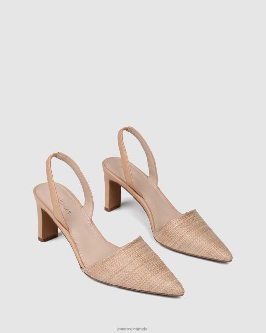 Kyra mid heels Jo Mercer Beige Raffia Footwear 6D6FN25