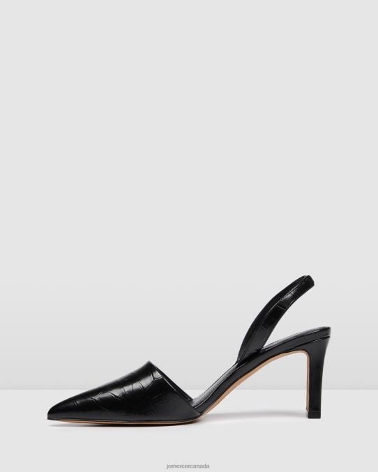 Kyra mid heels Jo Mercer Black Croc Footwear 6D6FN23