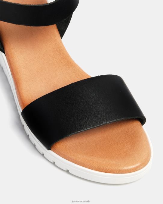 Alina flat sandals Jo Mercer Black Leather Footwear 6D6FN287