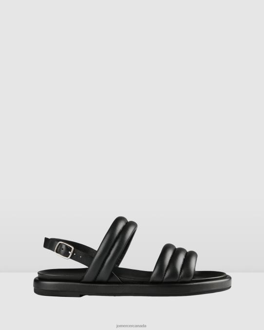Cabel flat sandals Jo Mercer Black Leather Footwear 6D6FN273
