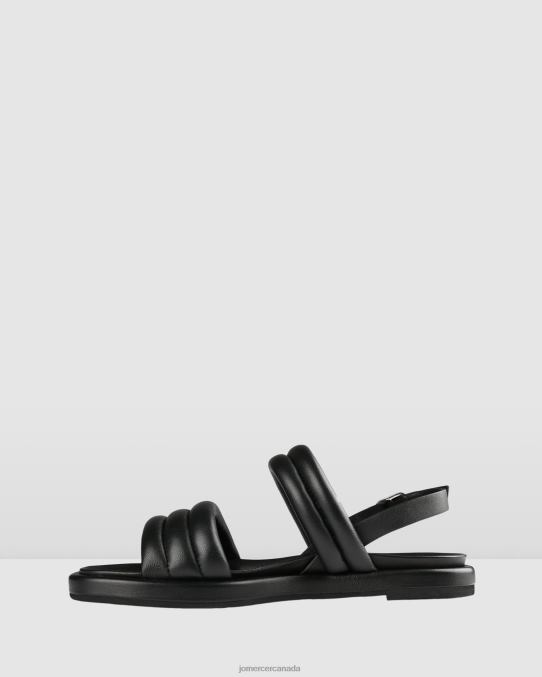 Cabel flat sandals Jo Mercer Black Leather Footwear 6D6FN273
