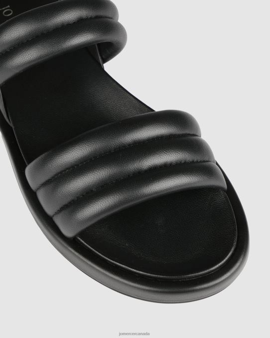 Cabel flat sandals Jo Mercer Black Leather Footwear 6D6FN273