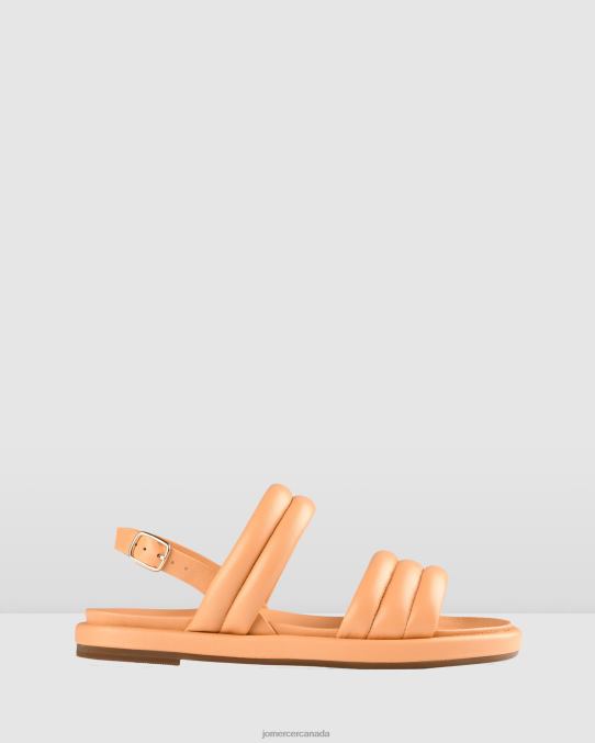 Cabel flat sandals Jo Mercer Papaya Leather Footwear 6D6FN292